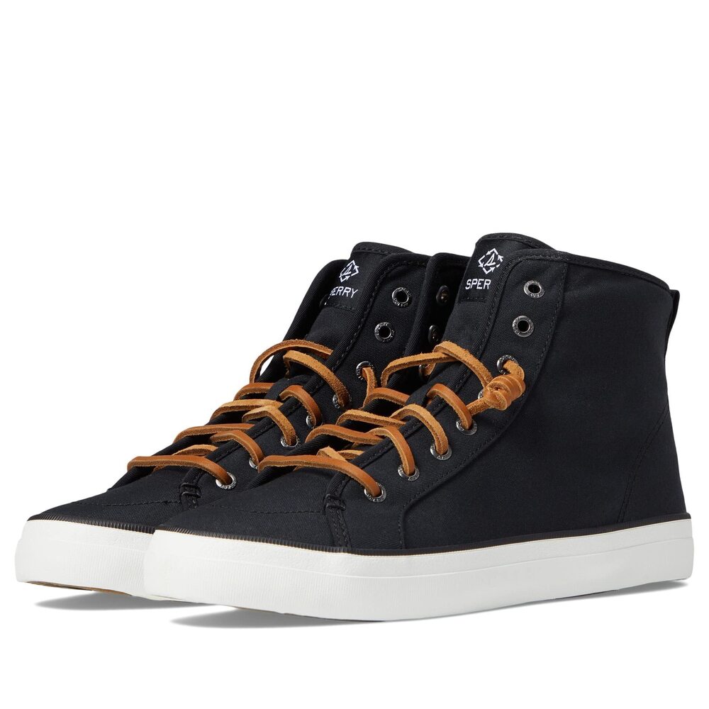 Sperry Crest High-Top Black 5 M (B)